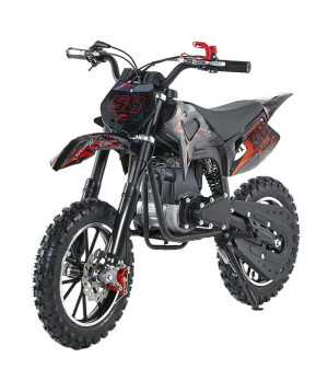 Mini Cross KXD 703B 49cc ZMC Ruote 10" - Colore Arancione - Vista Frontale Sinistra