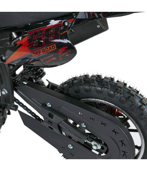 Mini Cross KXD 703B 49cc ZMC Ruote 10" - Colore Arancione - Vista Frontale Sinistra