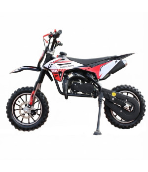 Mini Cross Dragon 49cc Ruote 10" Doppio Scarico - Colore Rosso - Vista Laterale Sinistra