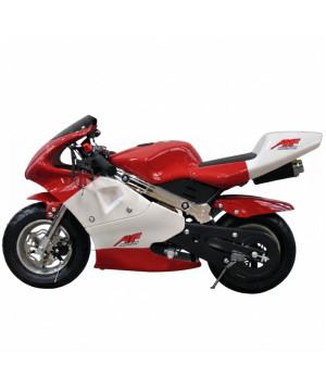 Minimoto GP1 49cc - Colore Rosso - Vista Laterale Sinistra