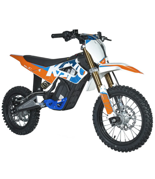 Mini Cross Elettrica Kayo E-JC Mini 1000W 14/12 - Colore Arancione - Vista Frontale Sinistra