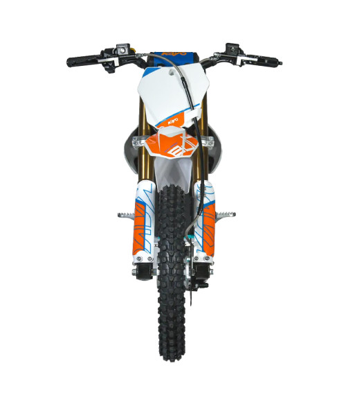 Mini Cross Elettrica Kayo E-JC Mini 1000W 14/12 - Colore Arancione - Vista Frontale Sinistra