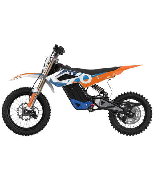 Mini Cross Elettrica Kayo E-JC Mini 1000W 14/12 - Colore Arancione - Vista Frontale Sinistra