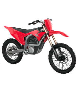 Moto da Cross Elettrica Kayo EC2I 21KW 21/18 Enduro - Colore Rosso - Vista Frontale Destra