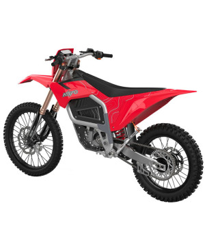 Moto da Cross Elettrica Kayo EC2I 21KW 21/18 Enduro - Colore Rosso - Vista Posteriore Sinistra